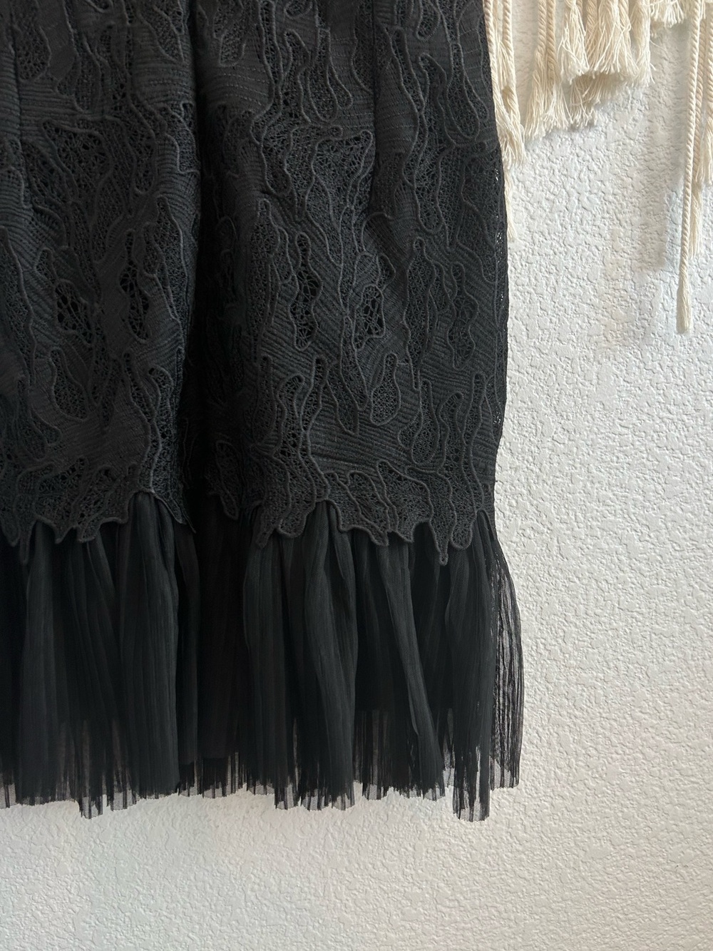 Bardot Black Lace Pleated Mini Dress - Picture 13 of 13